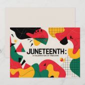 Moderne Abstrakte Jugendfreiheitsfeier Kunst Save The Date (Vorne/Hinten)