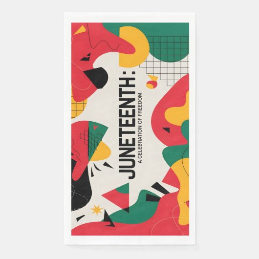 Moderne Abstrakte Jugendfreiheitsfeier Kunst Serviette (Vorderseite)