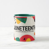Moderne Abstrakte Jugendfreiheitsfeier Kunst Tasse (Zentrum)