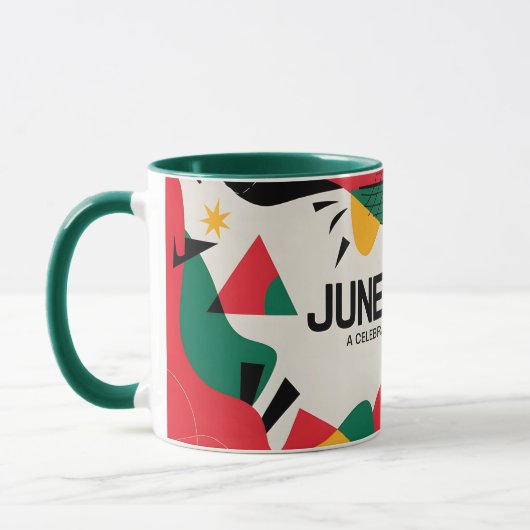 Moderne Abstrakte Jugendfreiheitsfeier Kunst Tasse (Links)
