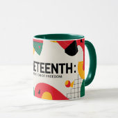 Moderne Abstrakte Jugendfreiheitsfeier Kunst Tasse (VorderseiteRechts)