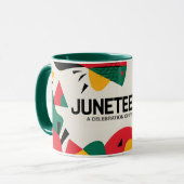 Moderne Abstrakte Jugendfreiheitsfeier Kunst Tasse (Vorderseite Links)