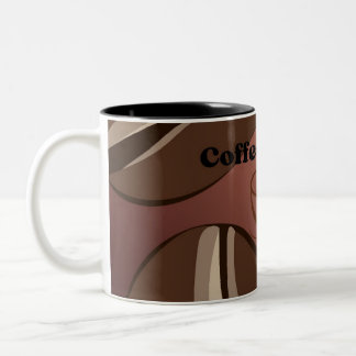 moderne abstrakte Kaffeekunst-Tasse Zweifarbige Tasse