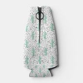 Moderne Abstrakte Kakteen und Dreiecke Flaschenkühler (Rückseite)