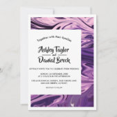 Moderne Abstrakte Kalligrafie Hochzeit Einladung (Vorderseite)