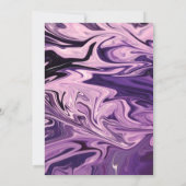 Moderne Abstrakte Kalligrafie Hochzeit Einladung (Rückseite)