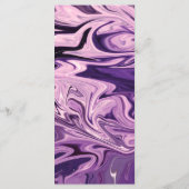 Moderne Abstrakte Kalligrafie Hochzeit Menükarte (Rückseite)