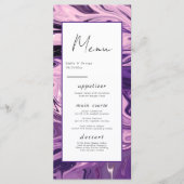 Moderne Abstrakte Kalligrafie Hochzeit Menükarte (Vorderseite)