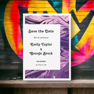 Moderne Abstrakte Kalligrafie Hochzeit Save The Date