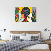 Moderne Abstrakte Karibik Kunst Leinwanddruck (Insitu (Schlafzimmer))