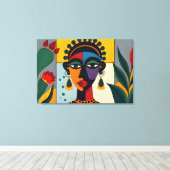 Moderne Abstrakte Karibik Kunst Leinwanddruck (Insitu (Holzboden))