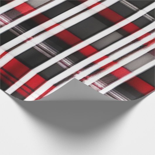 Moderne Abstrakte Karierte Schwarze Sammlung Geschenkpapier (Ecke)