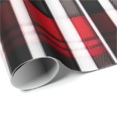 Moderne Abstrakte Karierte Schwarze Sammlung Geschenkpapier (Rolleneckpunkt)