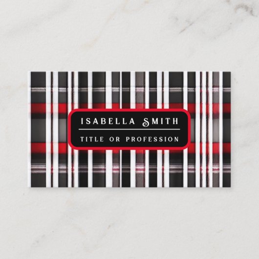 Moderne Abstrakte Karierte Schwarze Sammlung Visitenkarte (Vorderseite)