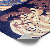 Moderne Abstrakte Katsushika Hokusai The Great Wav Poster (Ecke)