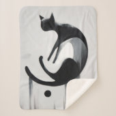 Moderne Abstrakte Katze - Minimalistische Design K Sherpadecke (Vorderseite)
