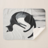 Moderne Abstrakte Katze - Minimalistische Design K Sherpadecke (Vorderseite (Horizontal))