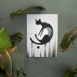 Moderne Abstrakte Katze - Minimalistisches Design Fotodruck