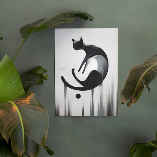 Moderne Abstrakte Katze - Minimalistisches Design Fotodruck