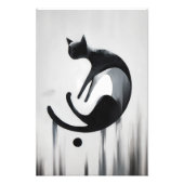 Moderne Abstrakte Katze - Minimalistisches Design Fotodruck (Vorne)