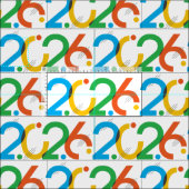 Moderne Abstrakte Klasse 2026 Fabric Stoff (Kachel)