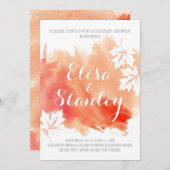 Moderne abstrakte Korallenpaare duschen Einladung (Vorne/Hinten)