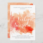 Moderne abstrakte Korallenriff Babydusche Einladung (Vorne/Hinten)