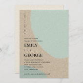 MODERNE ABSTRAKTE KRAFT AQUA BLAUE VERLOBUNG EINLA DANKESKARTE (Vorne/Hinten)