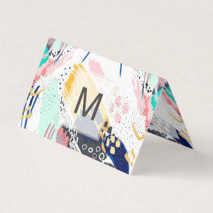 Moderne abstrakte kreative Bürstenanschläge Visitenkarten