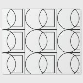 Moderne abstrakte Kreis-Quadrat-Kunst  Geschenkpapier (Flach)