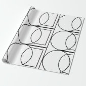 Moderne abstrakte Kreis-Quadrat-Kunst  Geschenkpapier (Ungerollt)