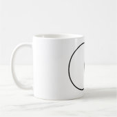 Moderne abstrakte Kreis-Quadrat-Kunst Kaffeetasse (Links)