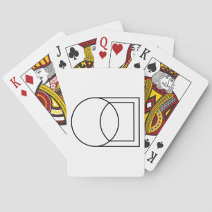 Moderne abstrakte Kreis-Quadrat-Kunst Spielkarten