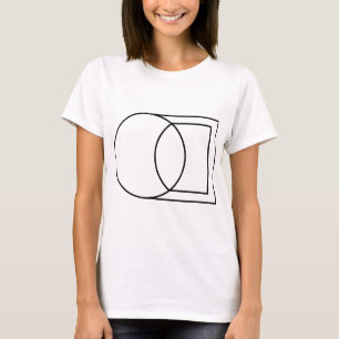 Moderne Abstrakte Kreis-Quadrat-Kunst T-Shirt