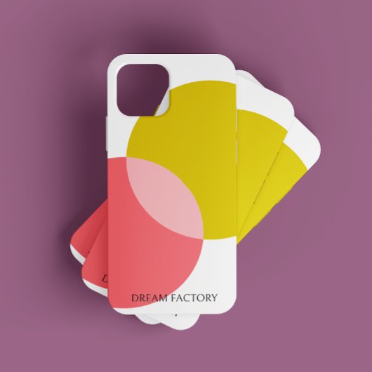 Moderne Abstrakte Kreise Gelbrosa Minimalistisch - Case-Mate iPhone Hülle