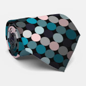 Moderne Abstrakte Kreise Gemustert Krawatte (Gerollt)