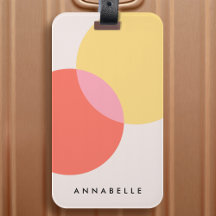 Moderne Abstrakte Kreise Rot Gelb Rosa Minimalisti