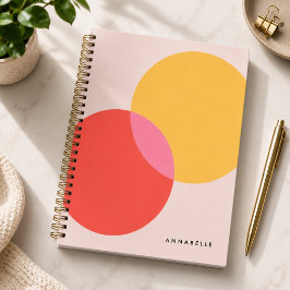 Moderne Abstrakte Kreise Rot Gelb Rosa Minimalisti Planer