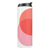 Moderne Abstrakte Kreise Rot Gelb Rosa Minimalisti Thermosbecher (Nach links gedreht)