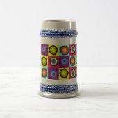 Moderne abstrakte Kreismuster Bierglas (Mittel)
