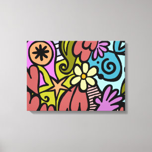 Moderne Abstrakte kubanische Kunst Leinwanddruck