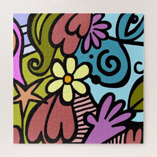 Moderne Abstrakte kubanische Kunst Personalisiert Puzzle (Horizontal)