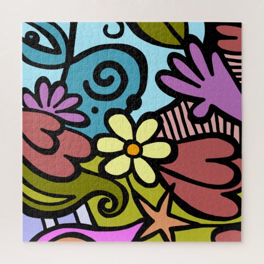 Moderne Abstrakte kubanische Kunst Personalisiert Puzzle (Vertikal)