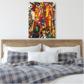 Moderne Abstrakte kubistische Malerei - Leinwand R (Insitu (Schlafzimmer))