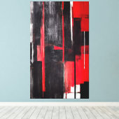 Moderne Abstrakte Kunst - Aggressive 002 Leinwanddruck (Insitu (Holzboden))