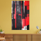 Moderne Abstrakte Kunst - Aggressive 002 Leinwanddruck (Insitu (Wohnzimmer))