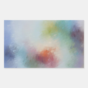 Moderne abstrakte Kunst benutzerdefinierte farbenf Rechteckiger Aufkleber