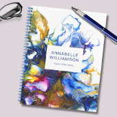 Moderne abstrakte Kunst Blau Notizblock