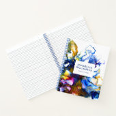 Moderne abstrakte Kunst Blau Notizblock (Innenseite)