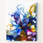 Moderne abstrakte Kunst Blau Notizblock (Rückseite)